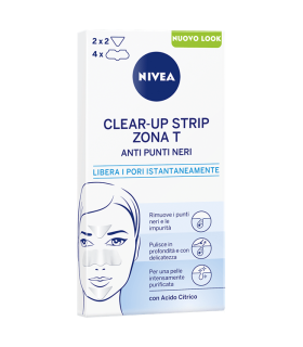 Nivea Visage Clear-Up Strip Zona T -  Adatto per La Rimozione di Punti Neri - 6 Pezzi